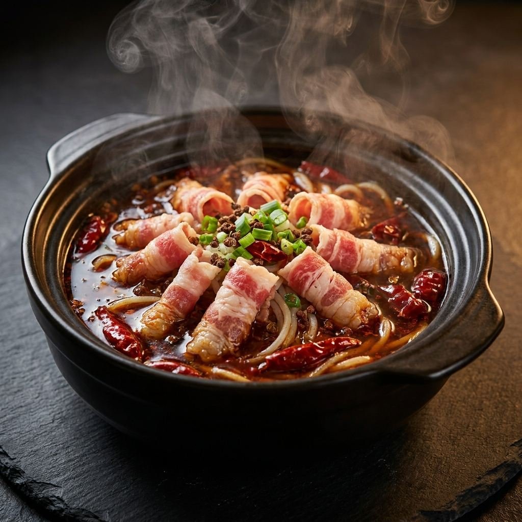 山城火锅肥牛米线 Chongqing hotpot fatty beef rice noodles