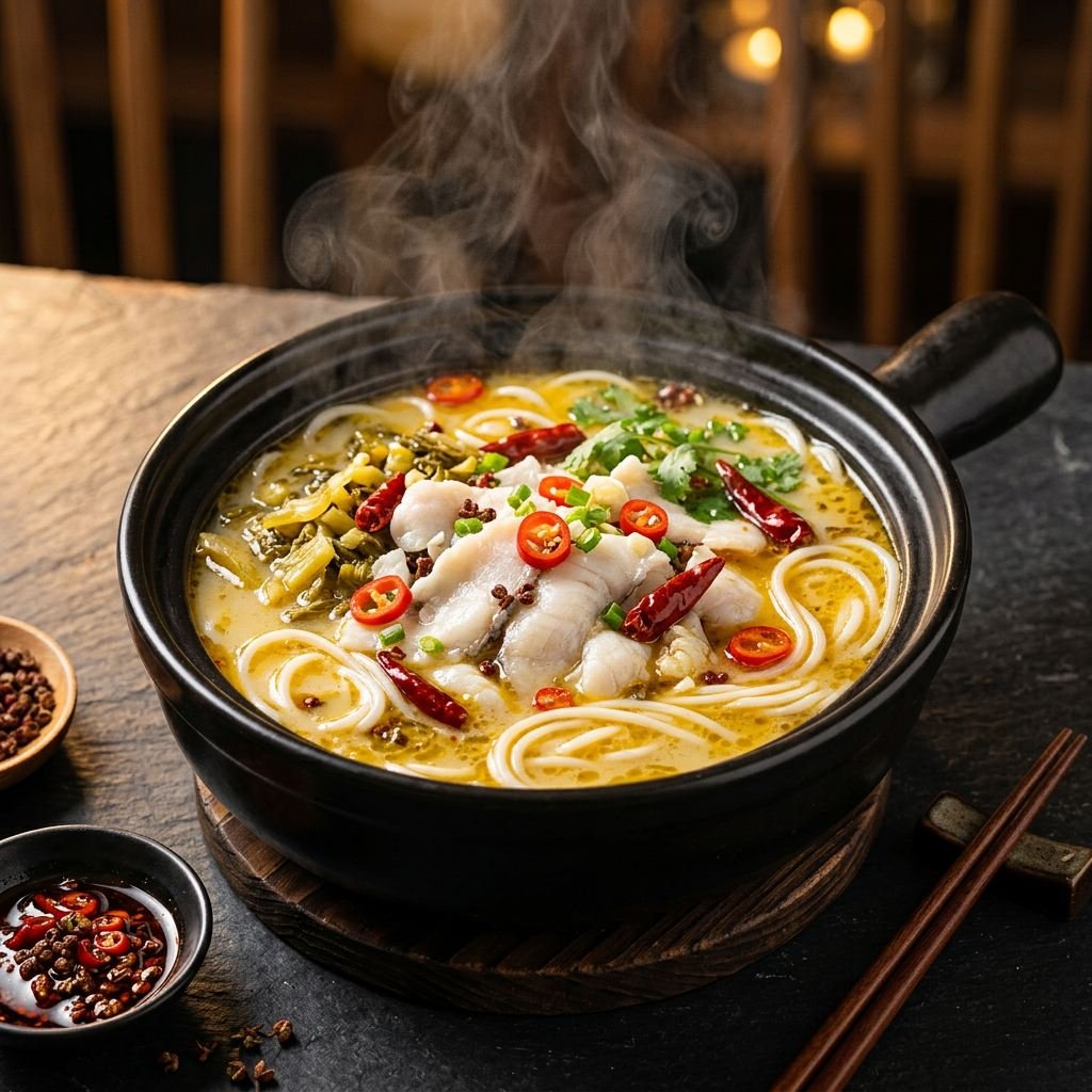 酸菜鱼片米线 Sauerkraut fish slice rice noodles